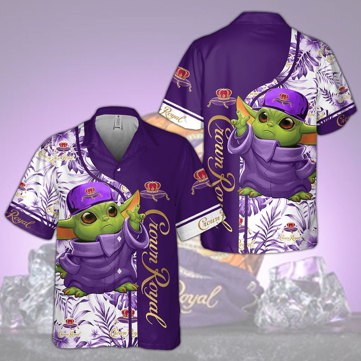 Crown Royal Baby Yoda Hawaiian Shirt