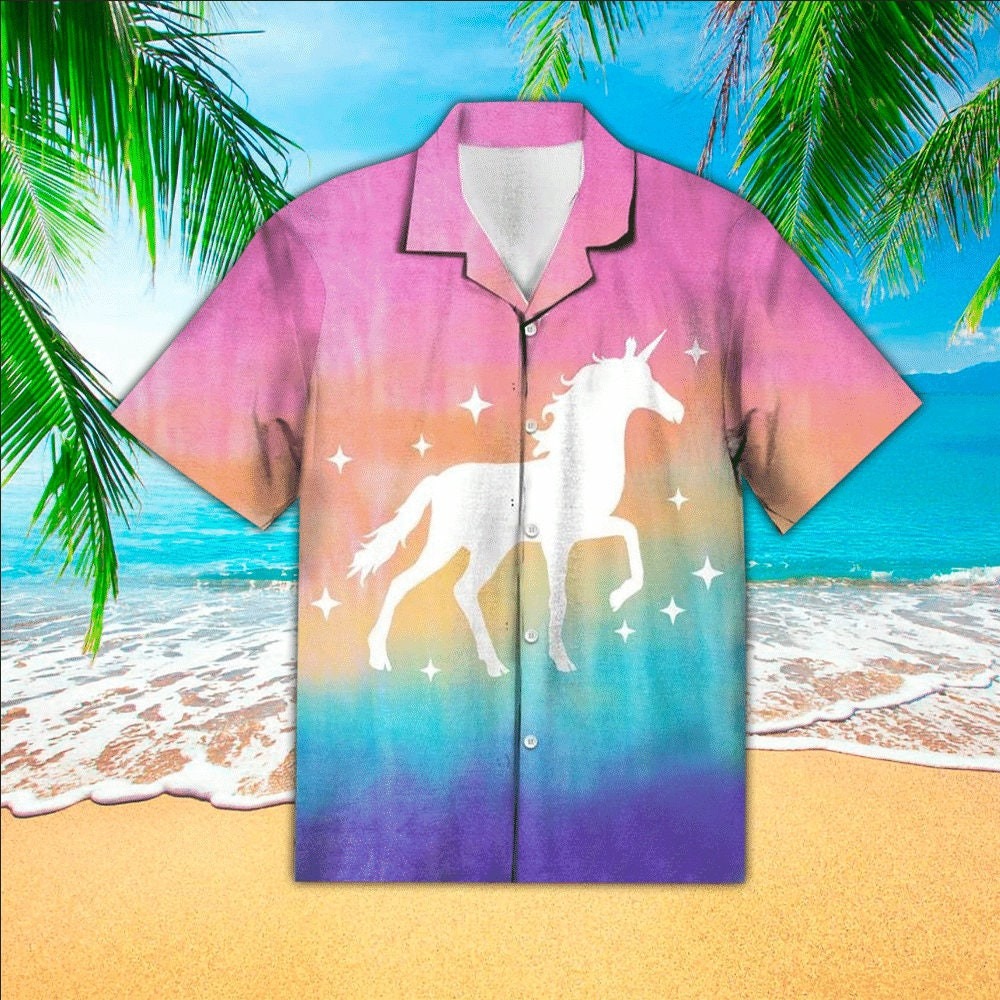 Magical Unicorn Pastel Hawaiian Shirt