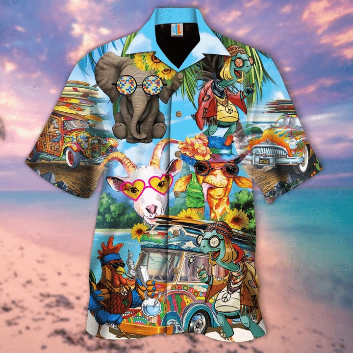 The Sun Hippie Life Hawaiian Shirt