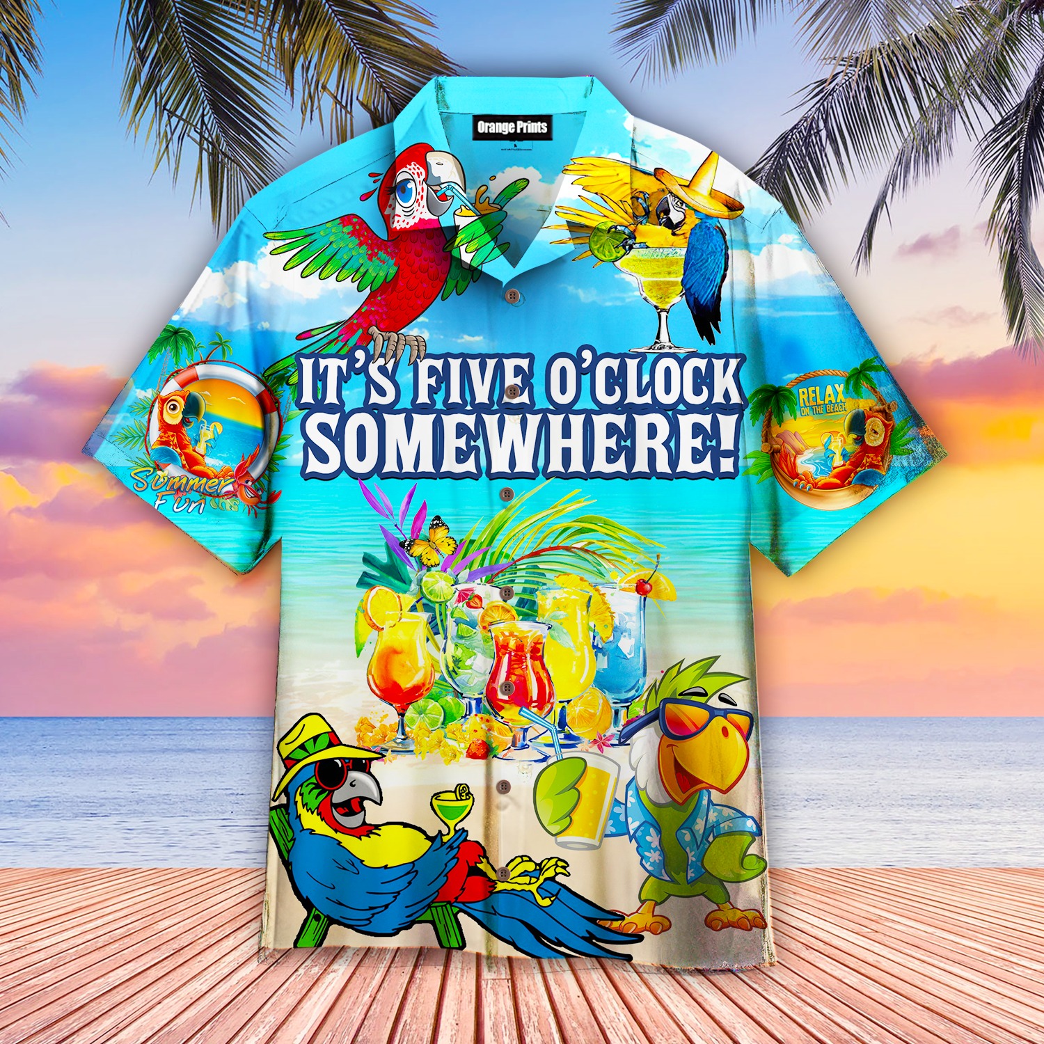 Parrot It’s 5 O’clock Somewhere Hawaiian Shirt
