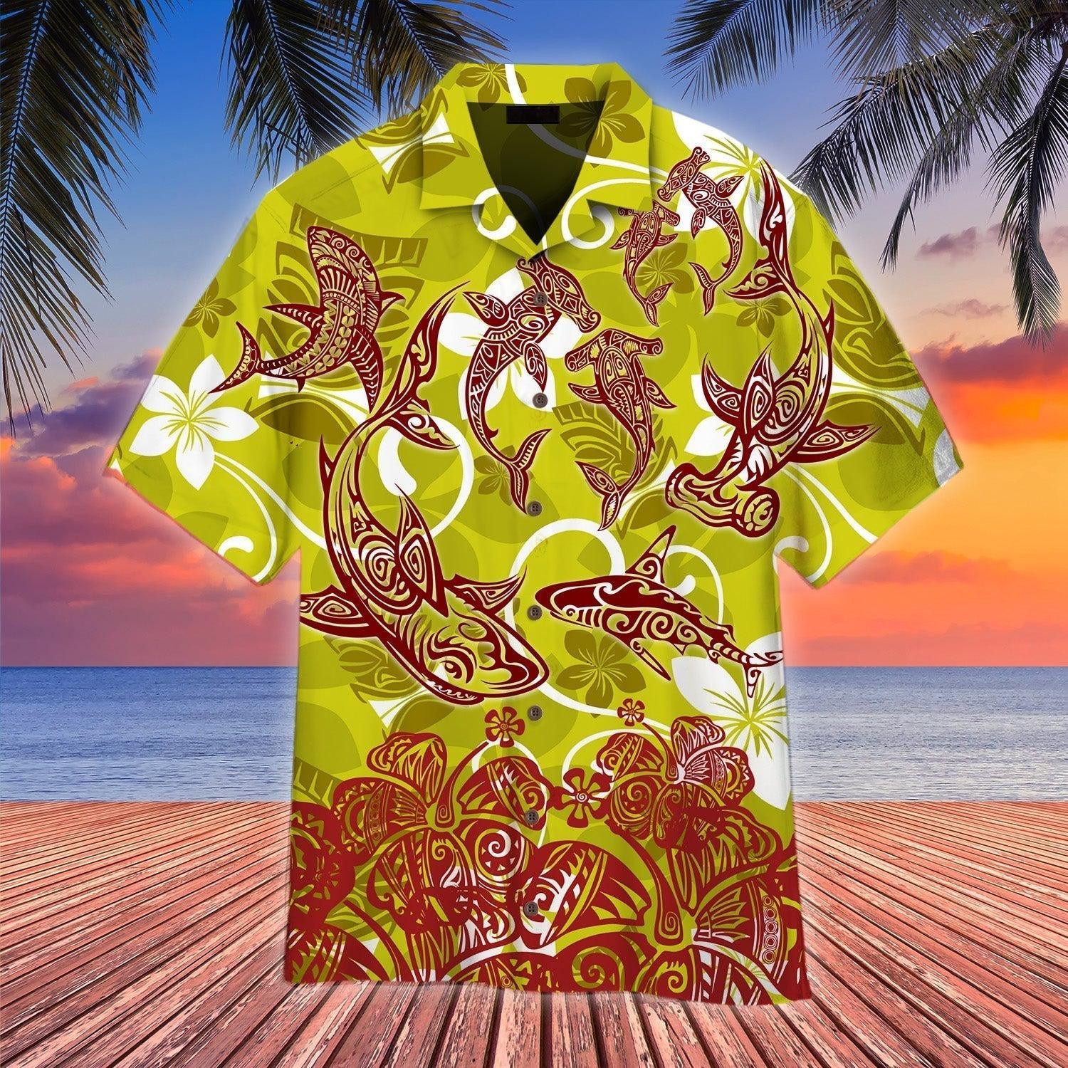 Shark Polynesian Hawaiian Shirt