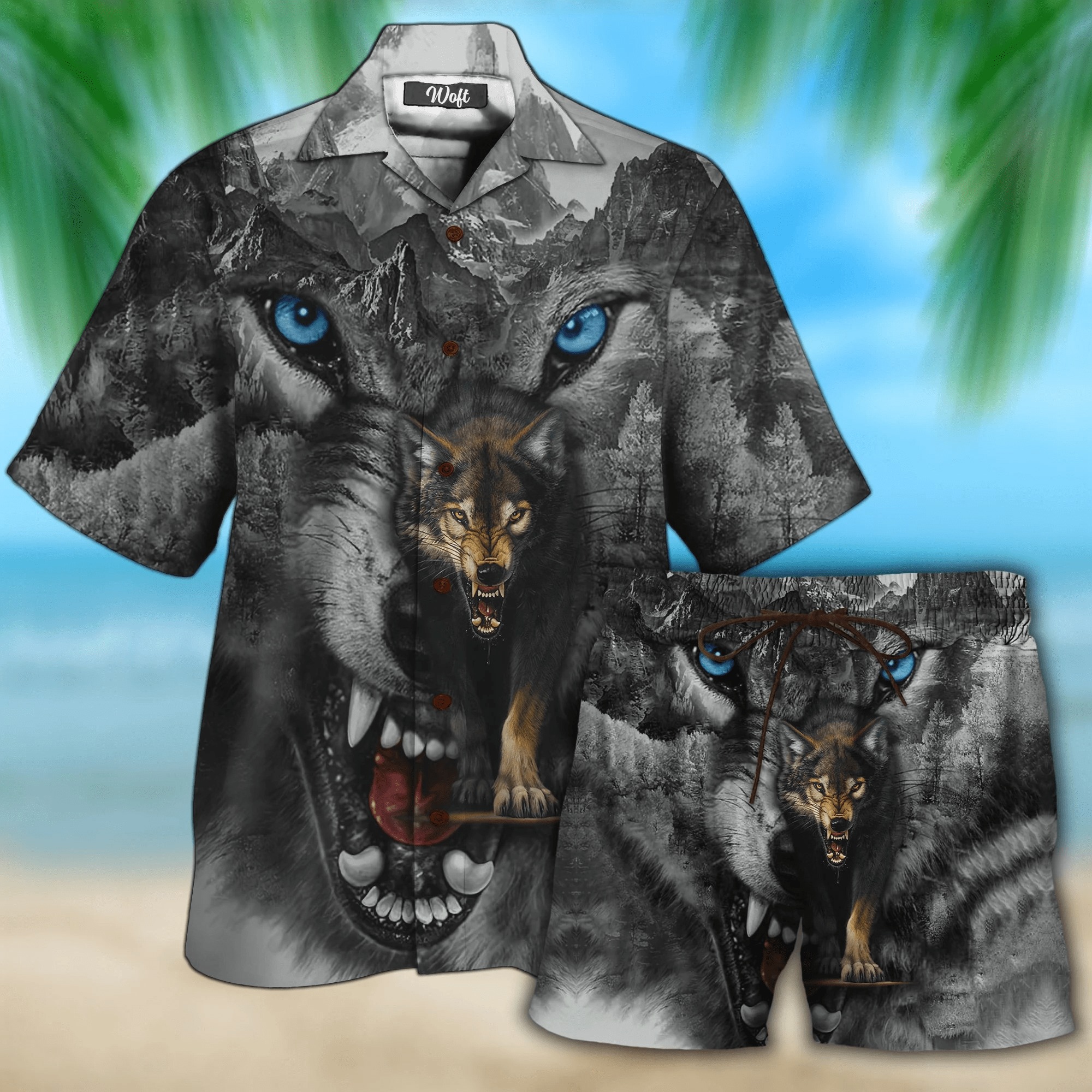 Wolf Set Hawaiian Shirt