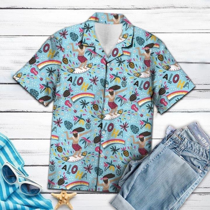 Surfing Aloha Hawaiian Shirt