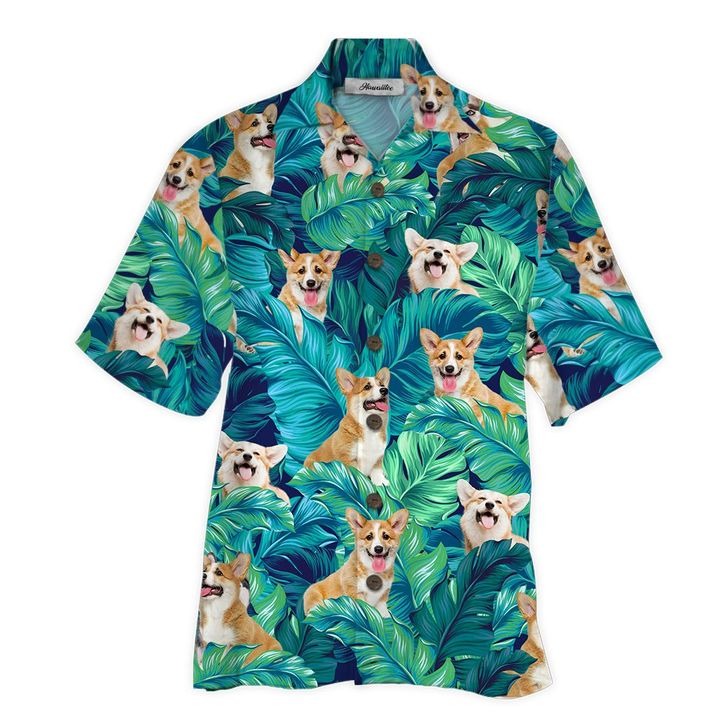Corgi Hawaiian Shirt