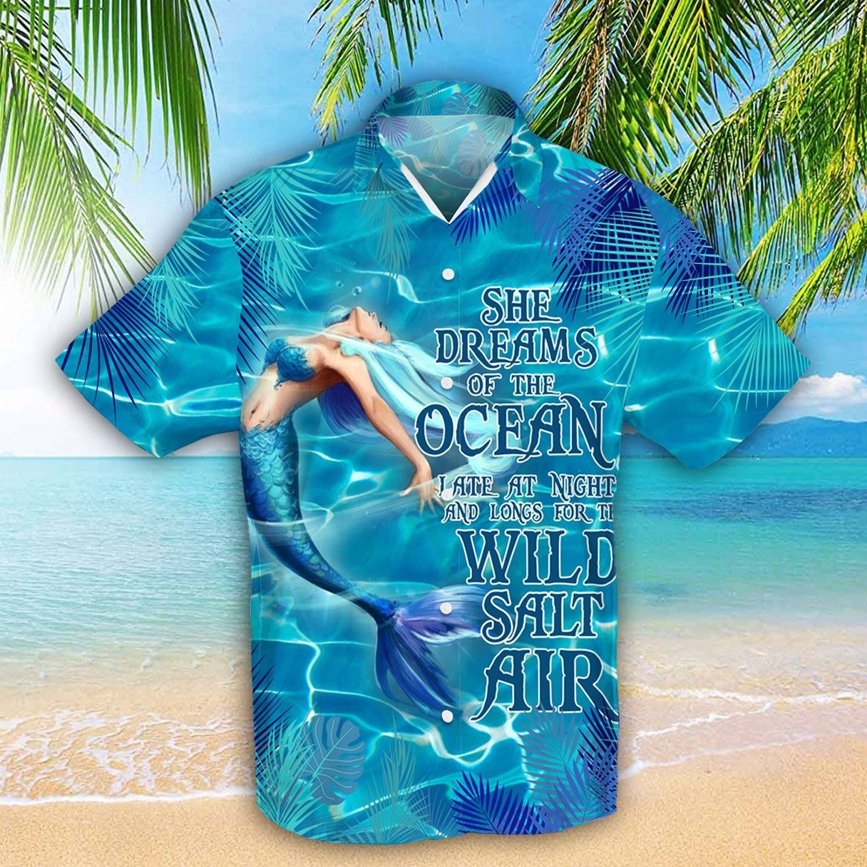 She Dreams Of The Ocean Hawaiian Shirt