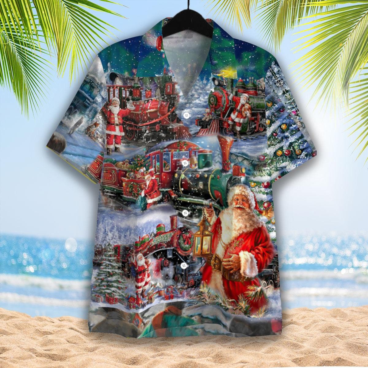 Train To Christmas Hawaiian Shirt