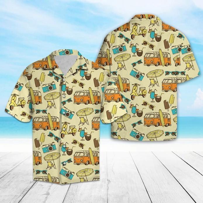 Retro Summer Vacation Hawaiian Shirt