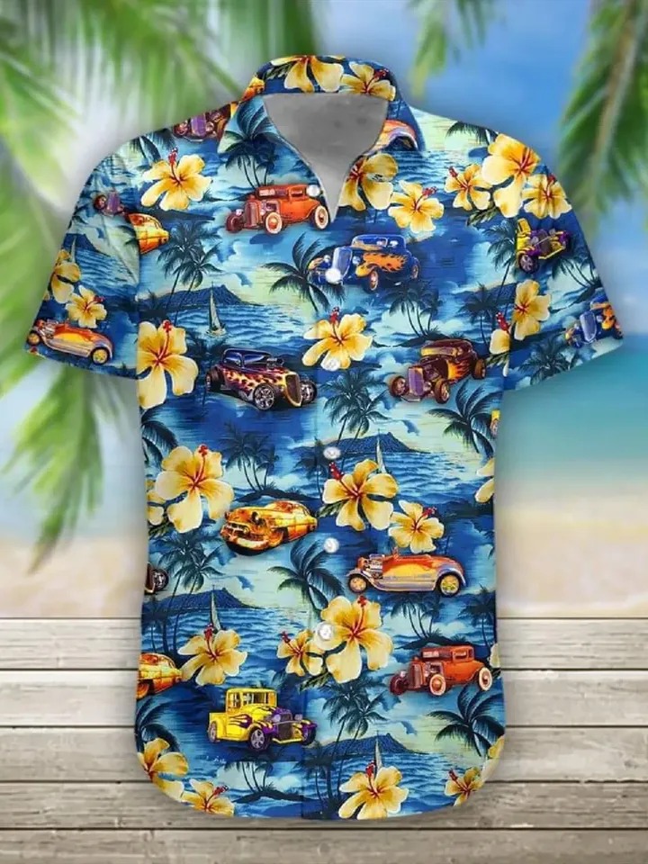 Cars In Hawaii Hawaiian Shirt