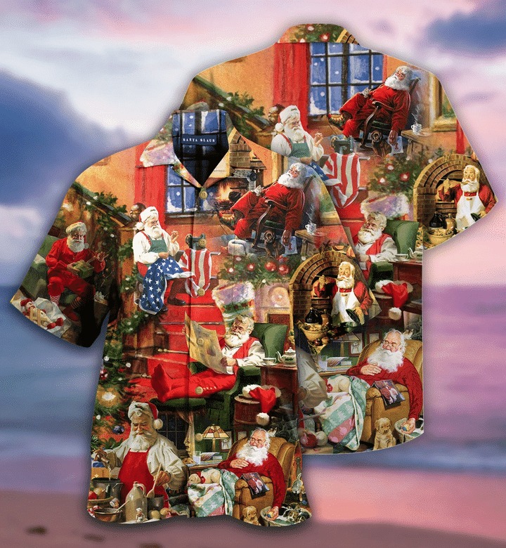 Santa Claus In Daily Life Hawaiian Shirt