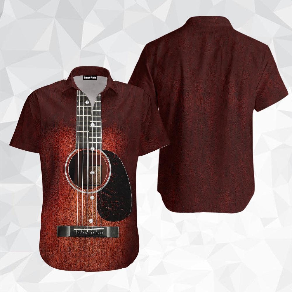 Wood Guitar Hawaiian Shirt