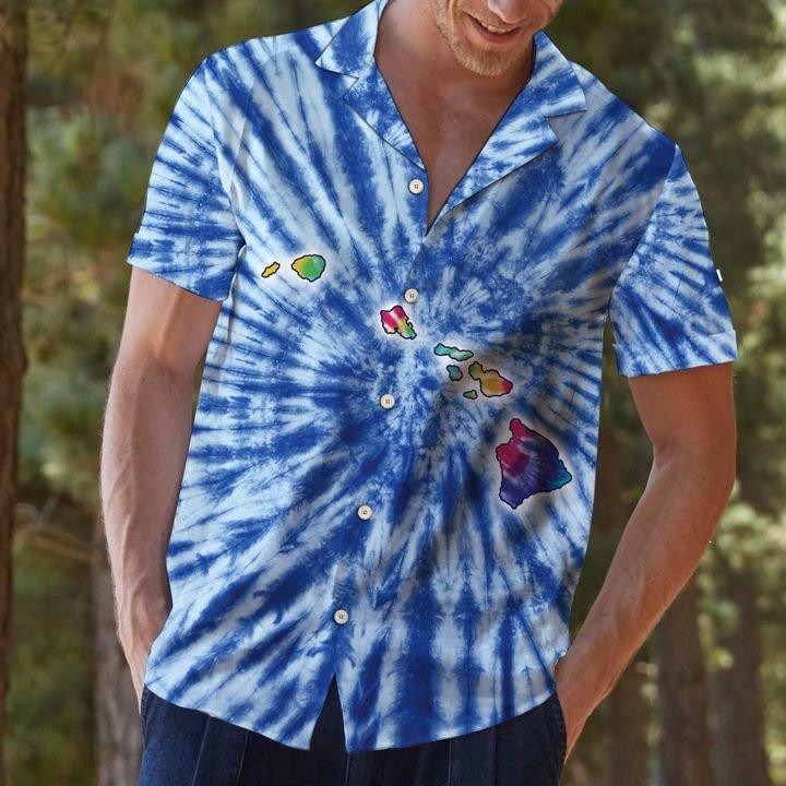 Tie Dye Hawaiian Shirt