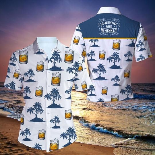 Sunshine and Whiskey Hawaiian Shirt