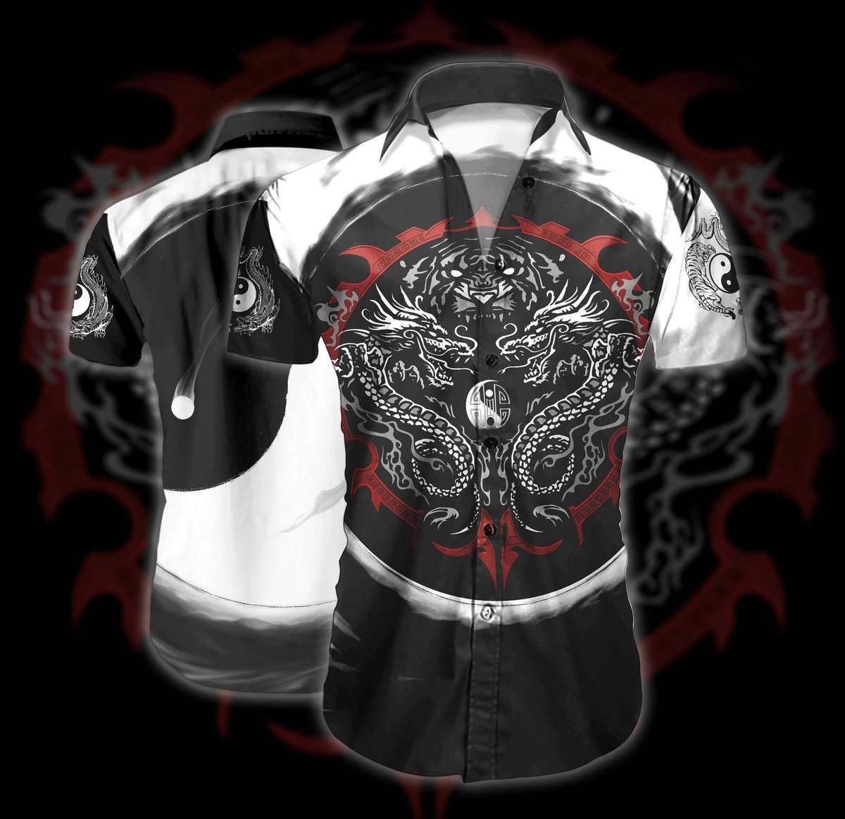 Dragon Tiger Hawaiian Shirt