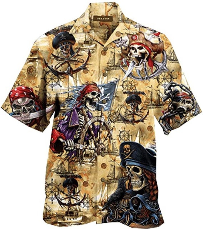 Pirate Skull Hawaiian Shirt