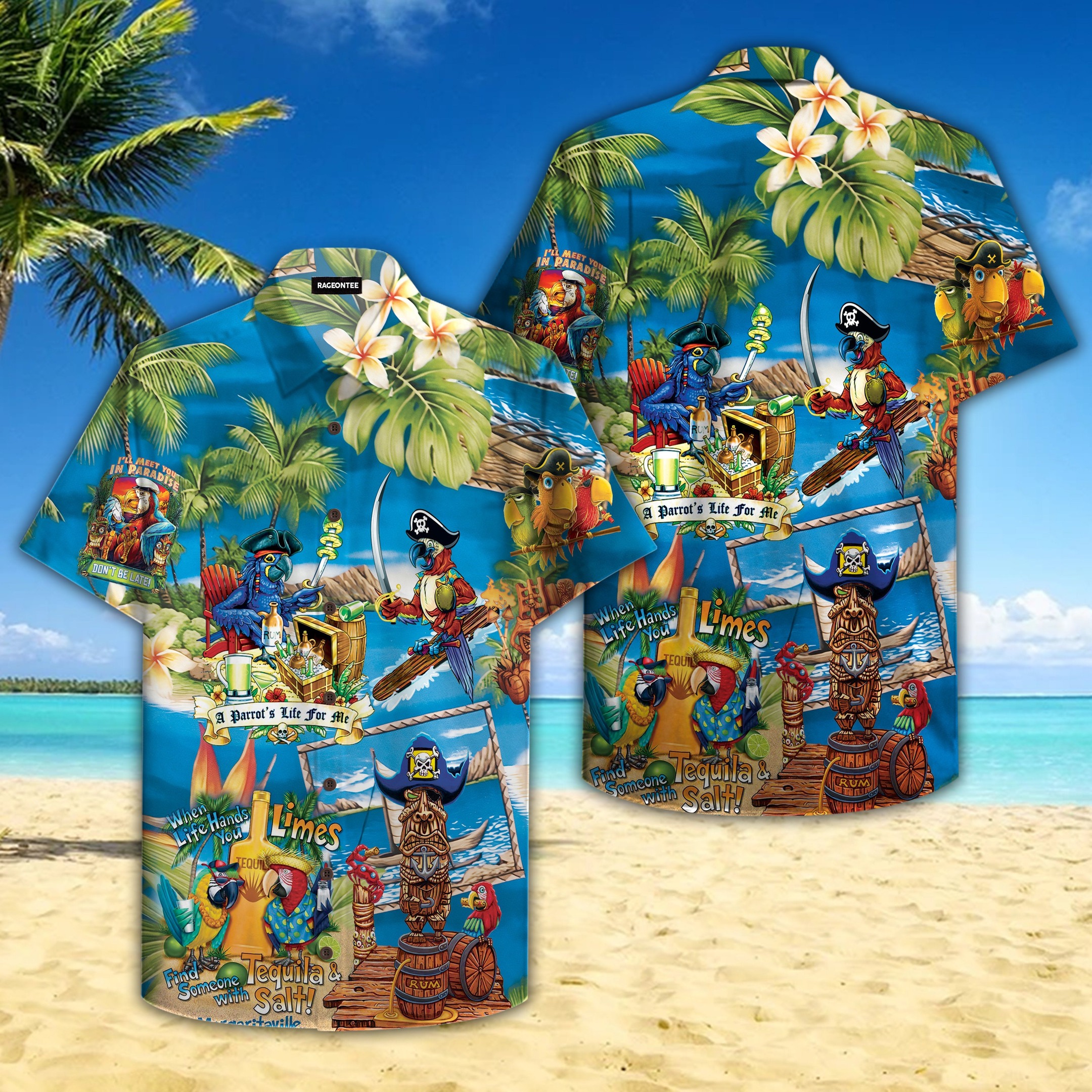 Parrot Pirate Hawaiian Shirt