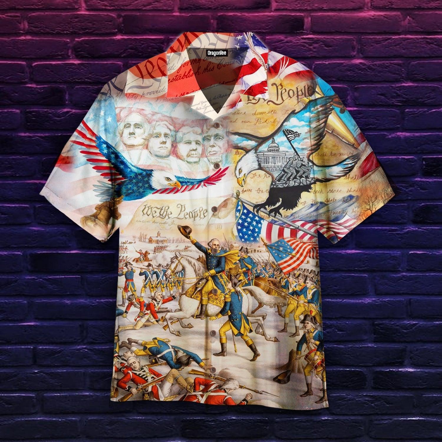 4th Of July My Patriotic Heart Beats Independence Day Hawaiian Shirt