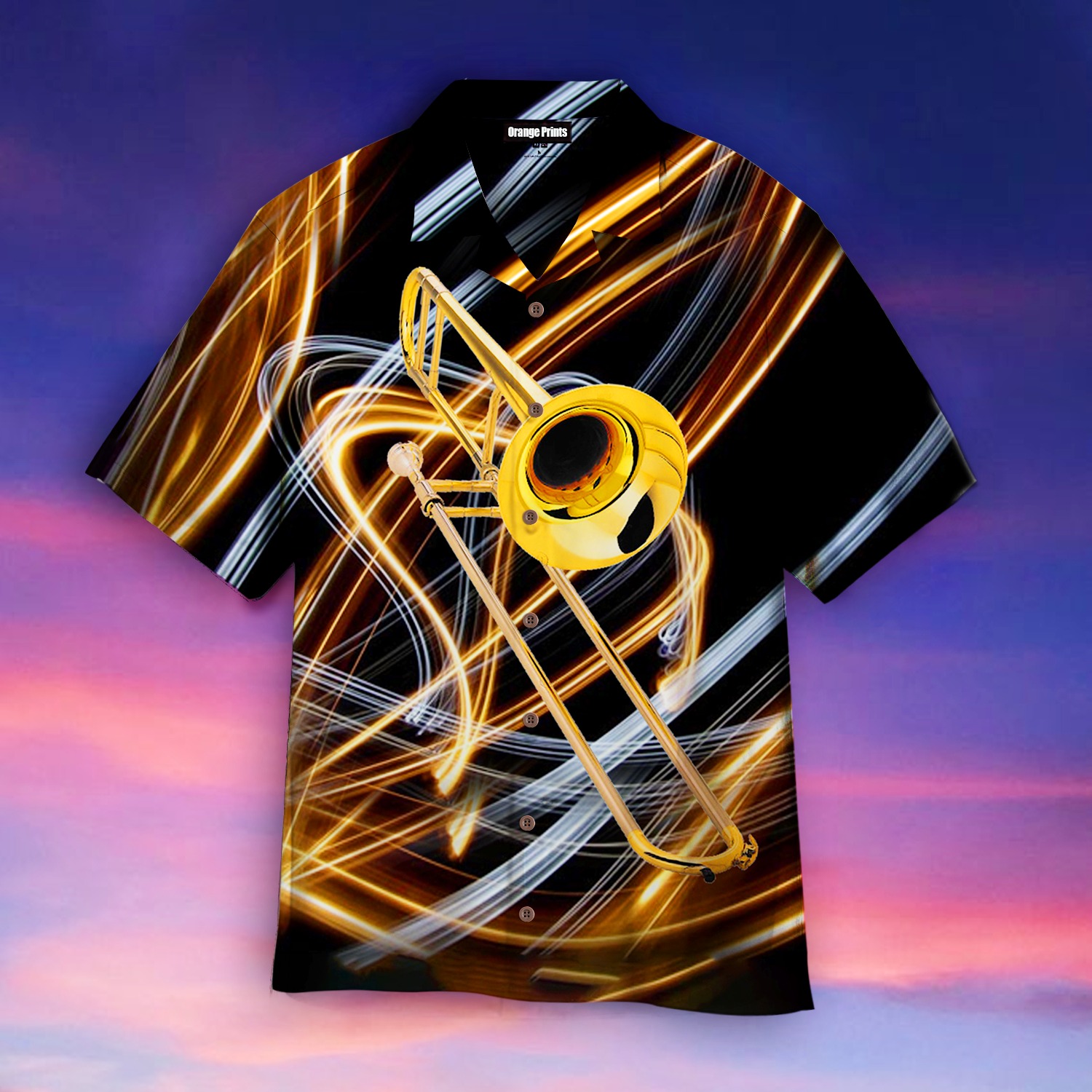 Trombone Music Hawaiian Shirt