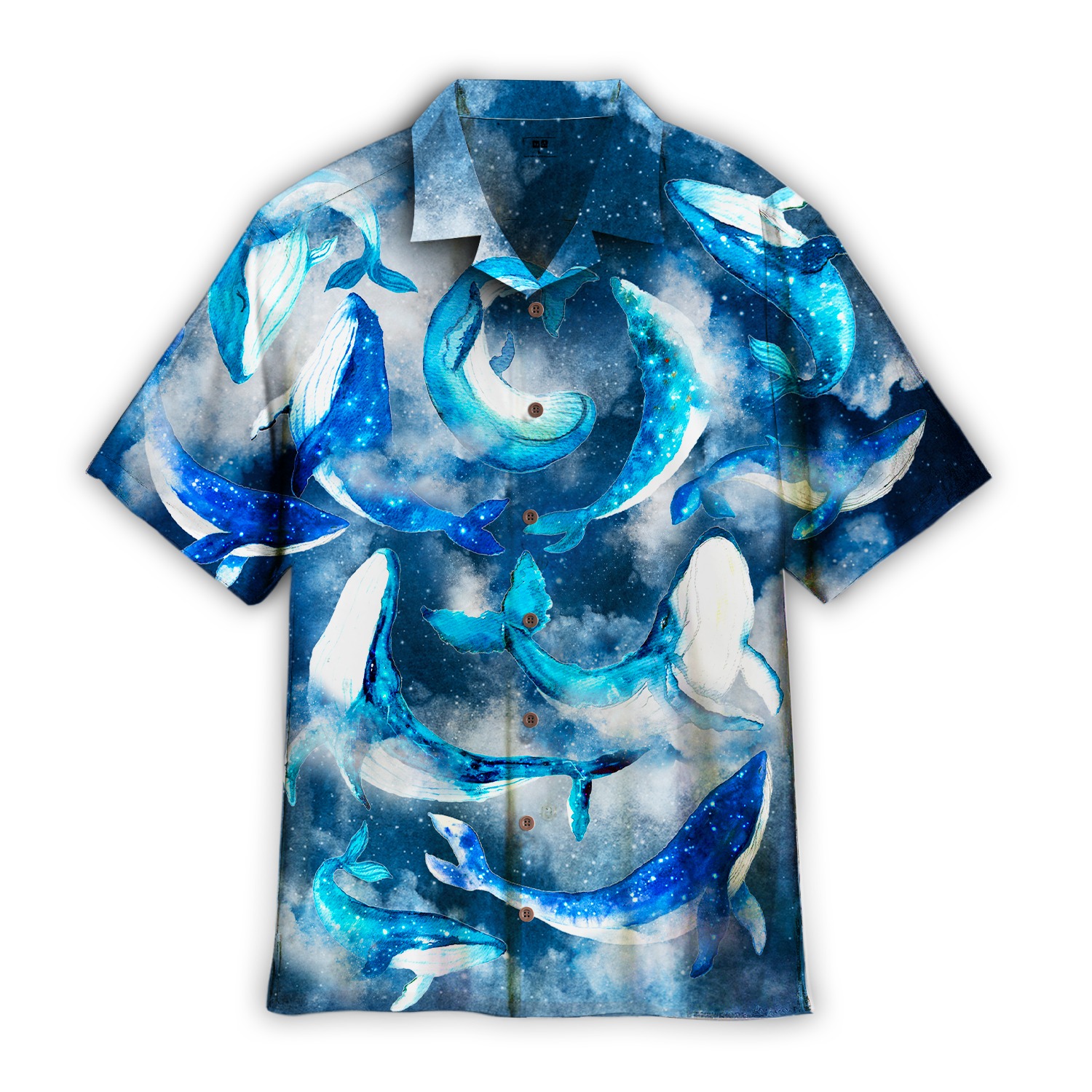 Blue Whale Hawaiian Shirt
