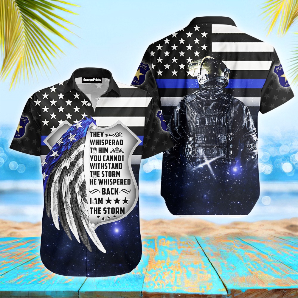 Thin Blue Line Police Hawaiian Shirt