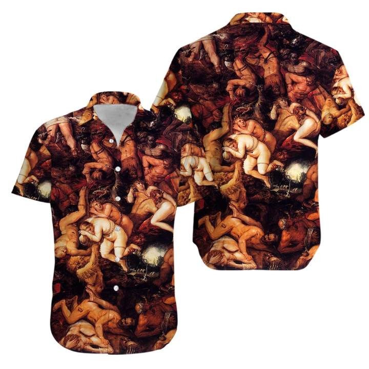 The Damned Being Cast into Hell Hawaiian Shirt