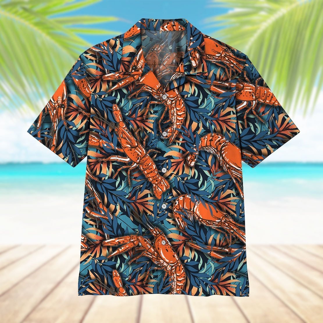 Shrimp Hawaiian Shirt