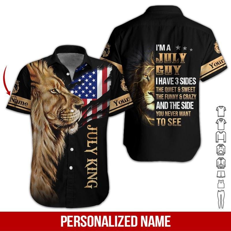 July King Custom Name Hawaiian Shirt