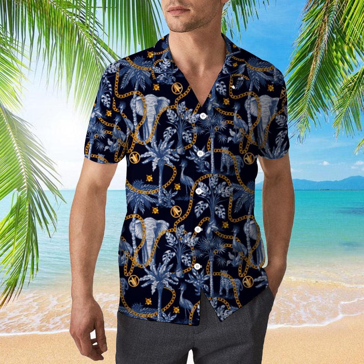 Tropical Trees Jungle Pattern Hawaiian Shirt