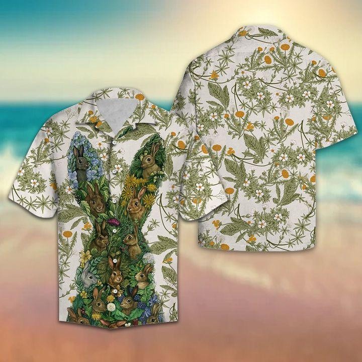 Rabbit Flower Hawaiian Shirt