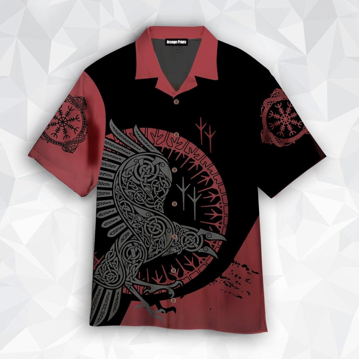 Raven Viking Hawaiian Shirt