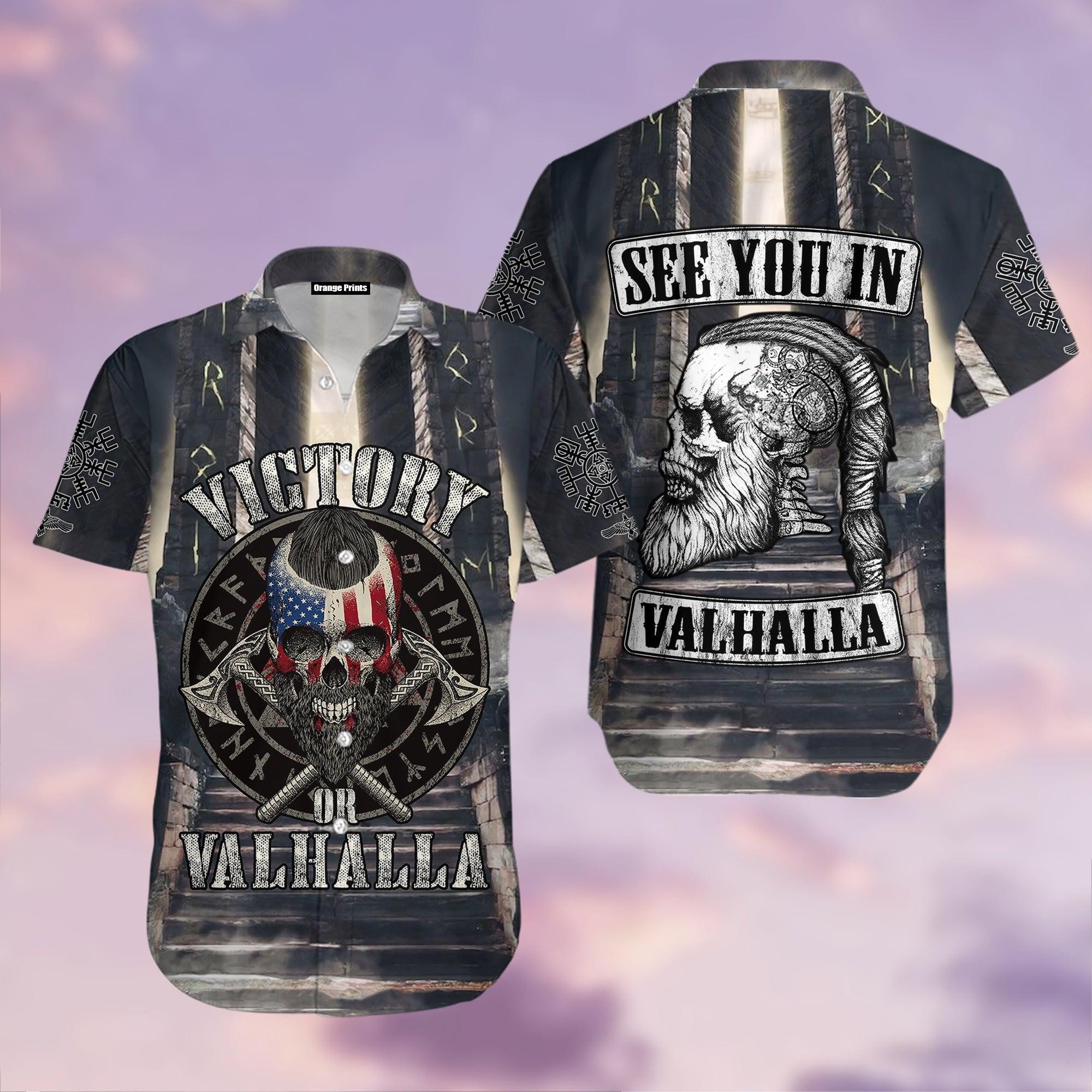 Viking Warriors Valhalla Hawaiian Shirt