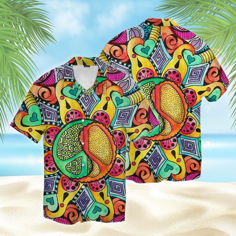 Peaceful Hippie Hawaiian Shirt