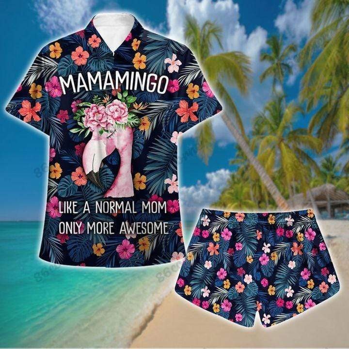 Pink Flamingo Mamamingo Beach Set For Men For Women HS1002 Hawaiian Shirt