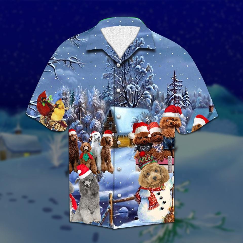 Poodle Christmas Hawaiian Shirt