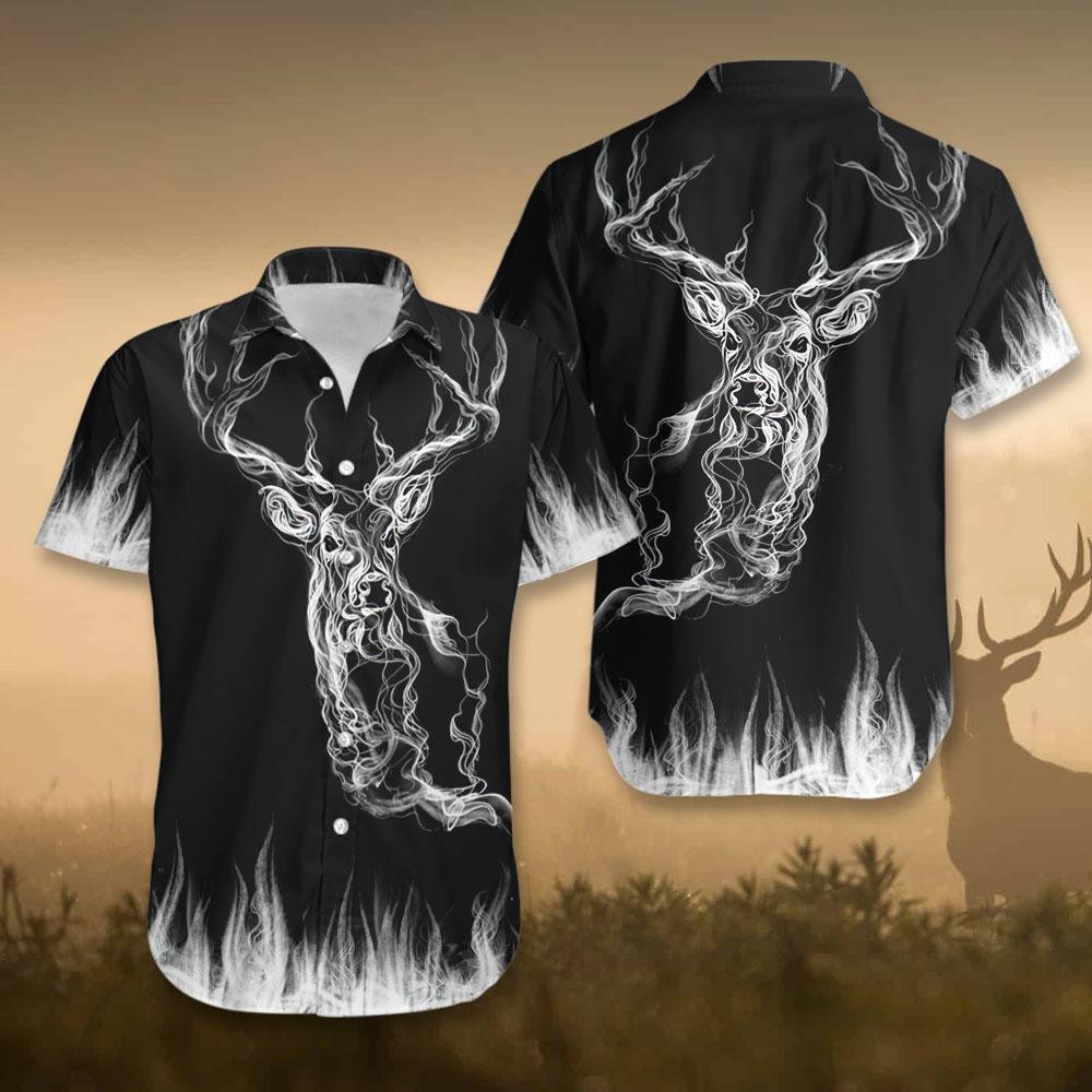 Deer Hunting Smoke Hawaiian Shirt