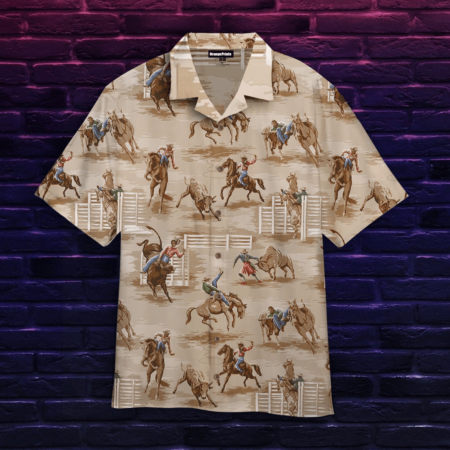 Vintage Cowboy Hawaiian Shirt