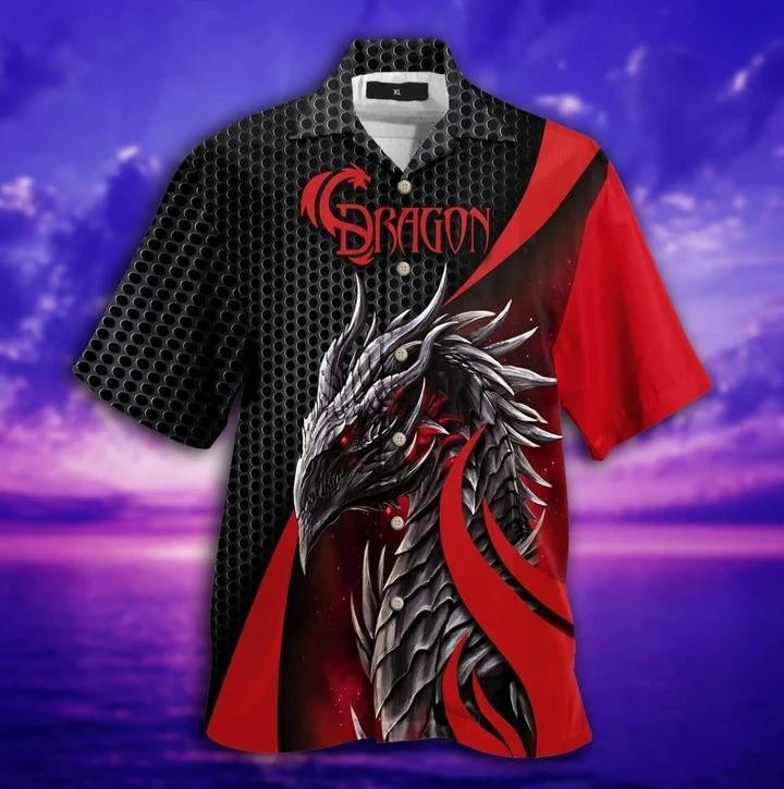 Red Dragon Hawaiian Shirt