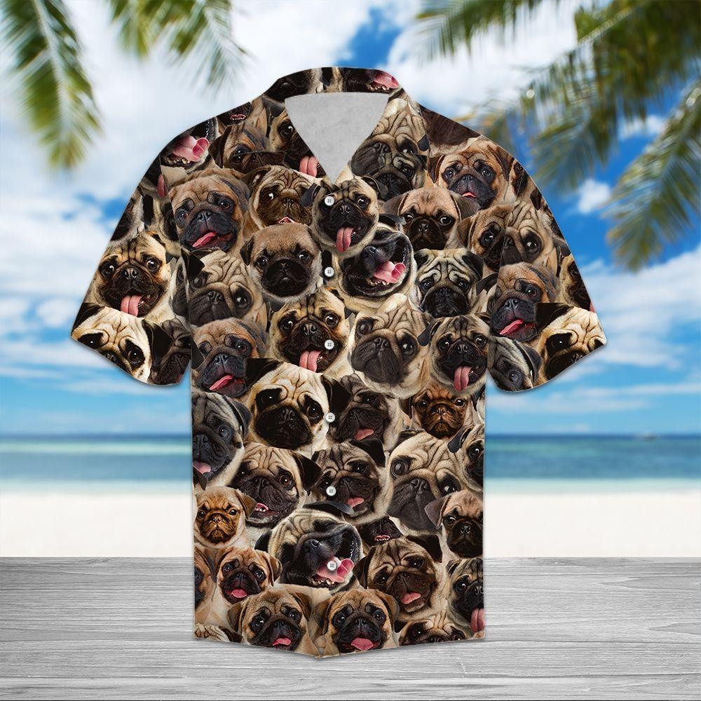 Pug Awesome Hawaiian Shirt
